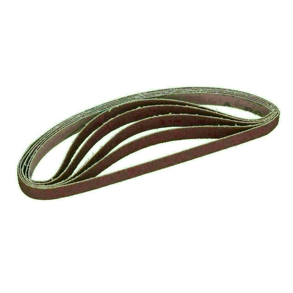 image 1 of Belt Power Finger File Sander Abrasive Sanding Belts 457mm x 13mm 60 Grit 5 PK