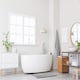 image 4 of Marlow Collection Soft Touch Non-Slip Bathroom Rug in Silver (45cm x 75cm)