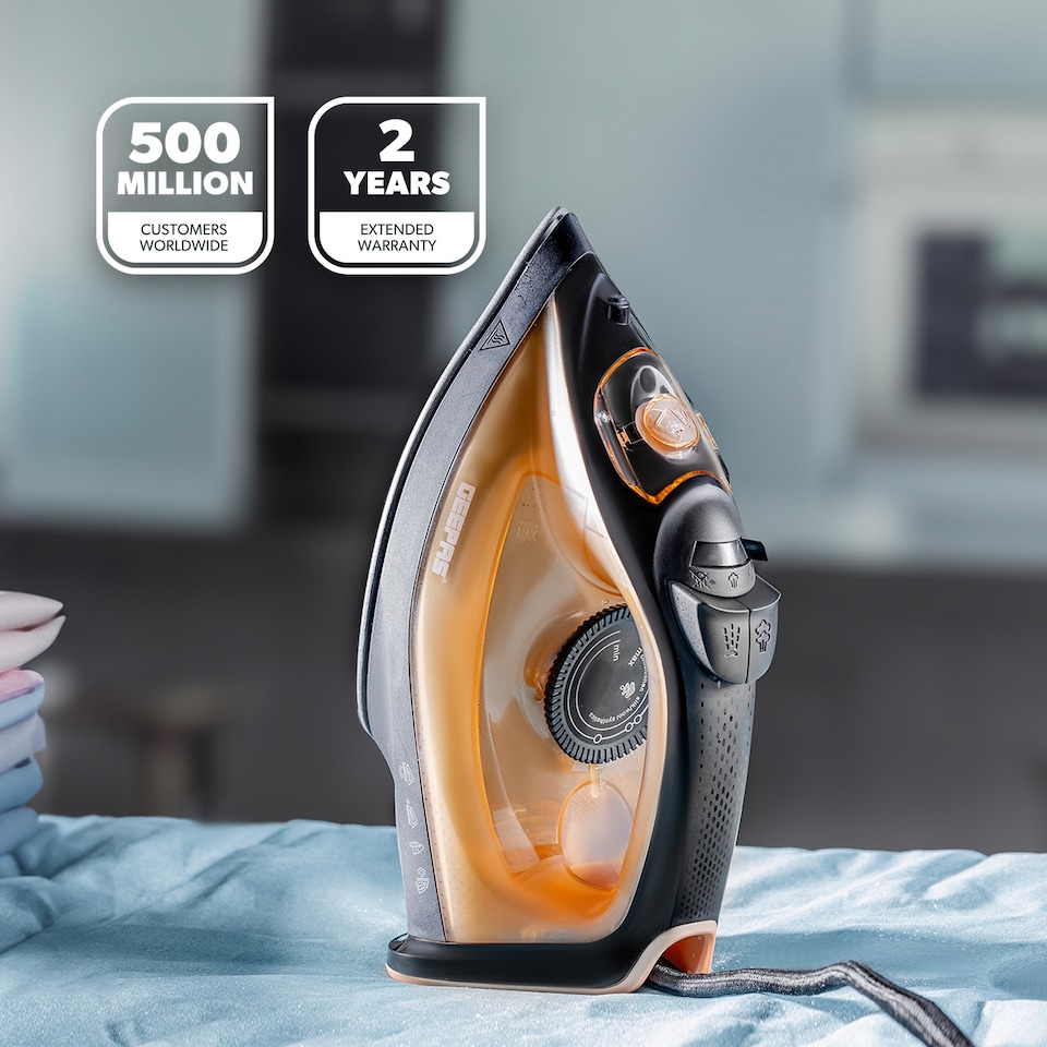 image 1 of GEEPAS Steam Iron 1800W, Gold