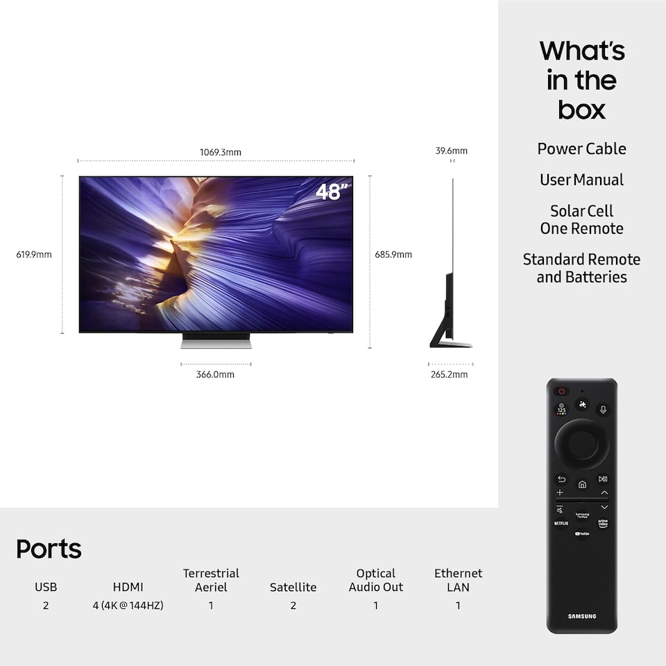 image 1 of Samsung 48" OLED S90F 4K Vision AI Smart TV (2025)