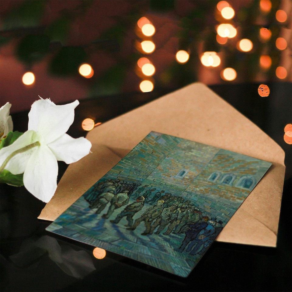 image 1 of Vincent van Gogh Art Card Penitentiary Prisoners Exercising