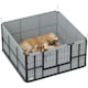 image 2 of PawHut Whelping Box for Dogs and Puppies, 4 Panel Whelping Pen with Washable Whelping Pad, Wind-Resistant Cloth, Lockable Door, Dog Playpen for Small and Medium Breeds, 122 x 122 x 60cm