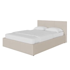 Side Lift Ottoman Storage Bed Double Natural | Cream | Natural