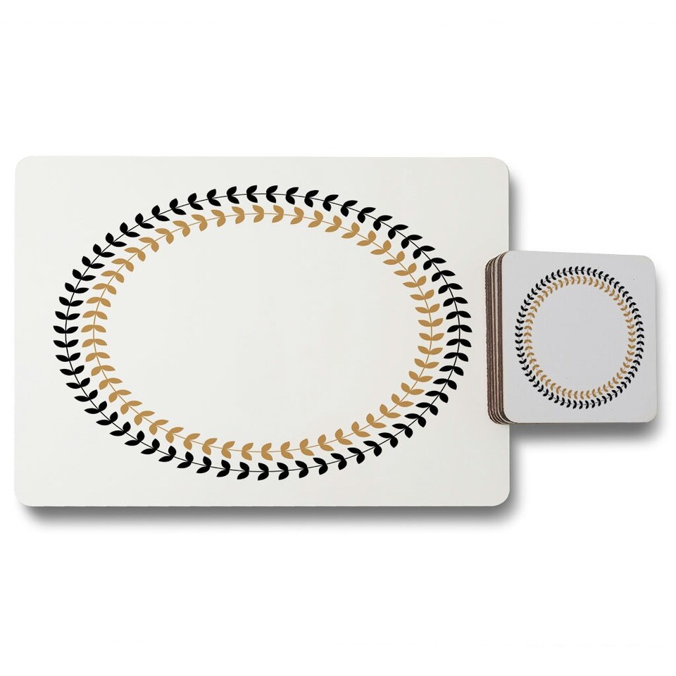 image 1 of Greek Olive Tree Leaves (Placemat & Coaster Set)