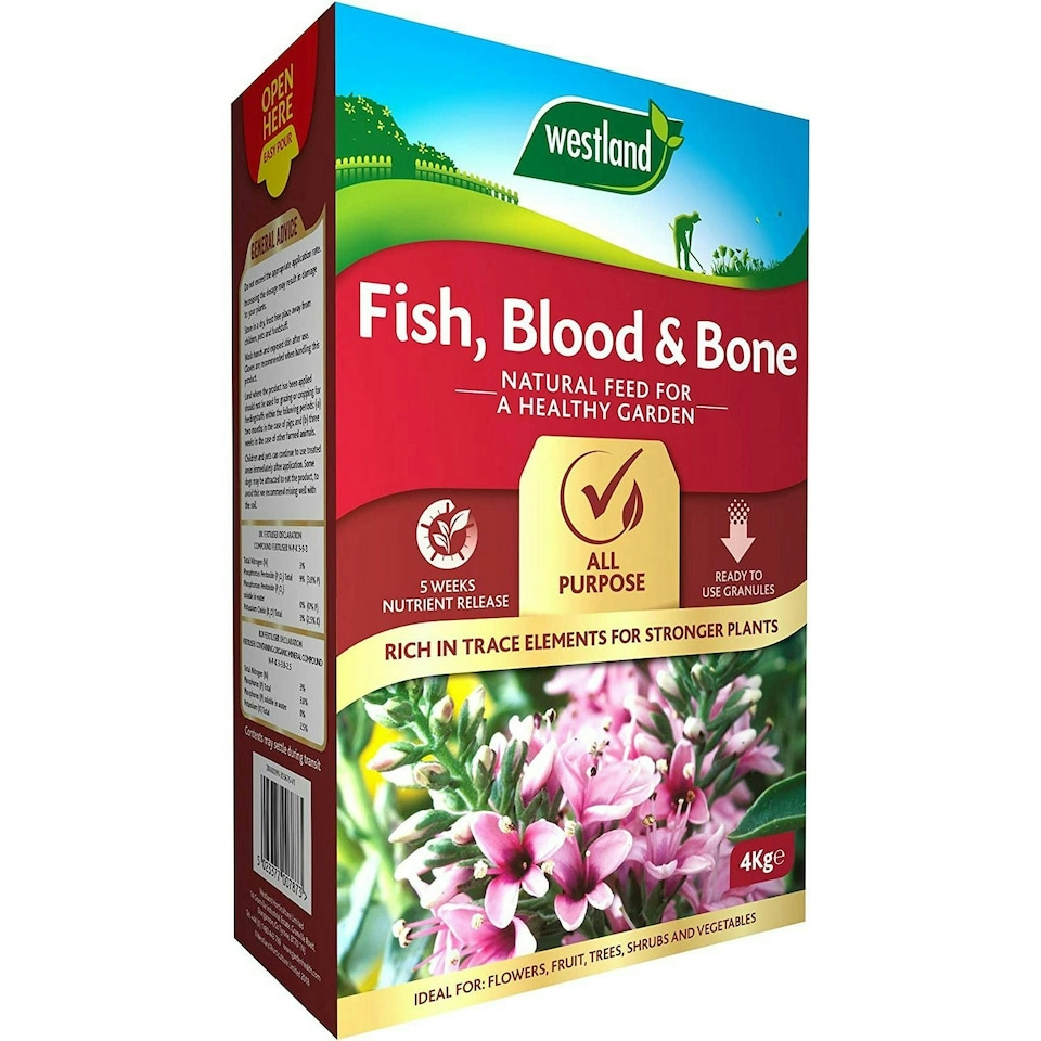 image 1 of Westland Fish Blood & Bone All Purpose Plant Food - 4Kg | Clear | 4kg | Not provided | 1