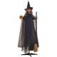 image 1 of HOMCOM Halloween Witch with Broomstick Animatronic Prop with Light Up Eyes