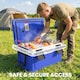 image 5 of Outsunny 42.6L Insulated Cool Box, Portable Ice Cooler with Handle | Blue | Dark Blue | 66.6 x 38.5 x 40 cm