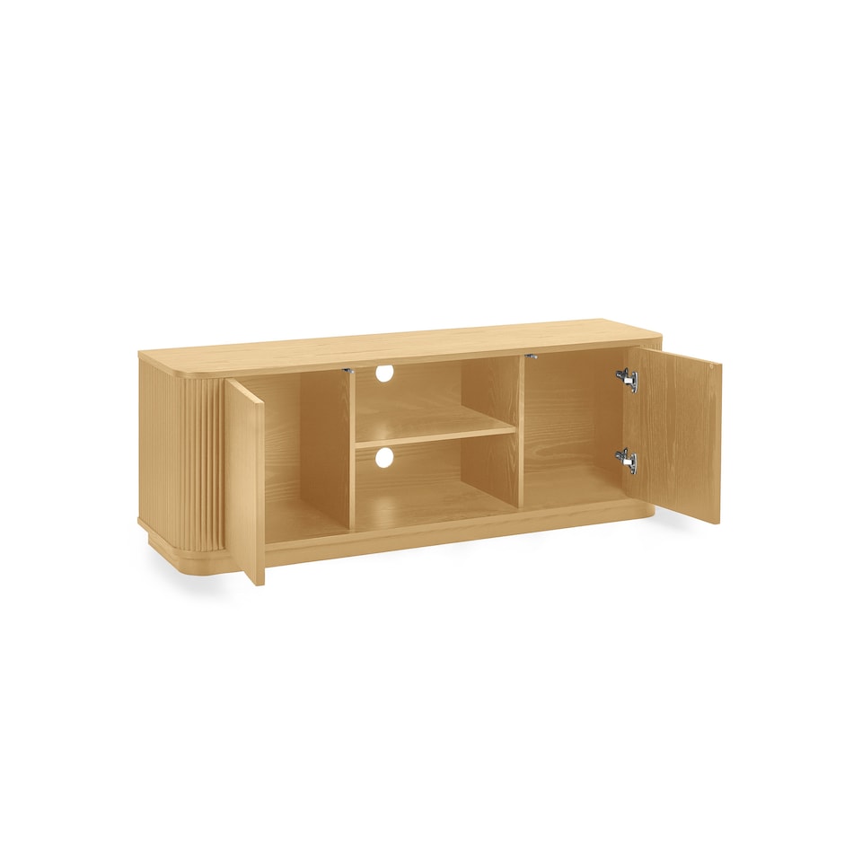 image 1 of Louis Light Oak Effect Fluted TV Unit