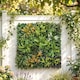 image 2 of Outsunny Grass Wall Panels, Greenery Backdrop Panels, Green | Green | Green, Yellowish-brown, Purple, White | 100 x 100 cm