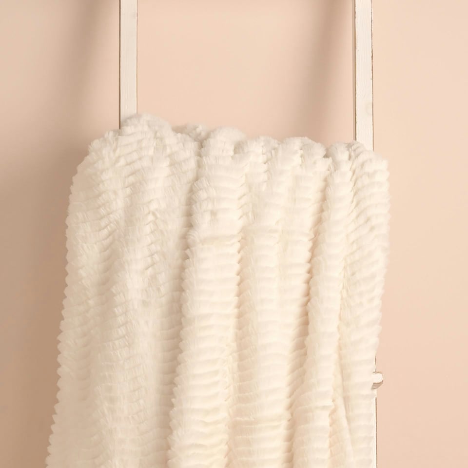 image 1 of Hestia Ivory Ripple Throw