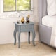 image 4 of HOMCOM French Style Side Table with Drawer, End Table with Curved Legs, Bedside Table for Living Room, Bedroom, Grey