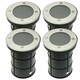 image 1 of CGC MEADOW Four Round Large Stainless Steel Inground Or Decking Lights Silver