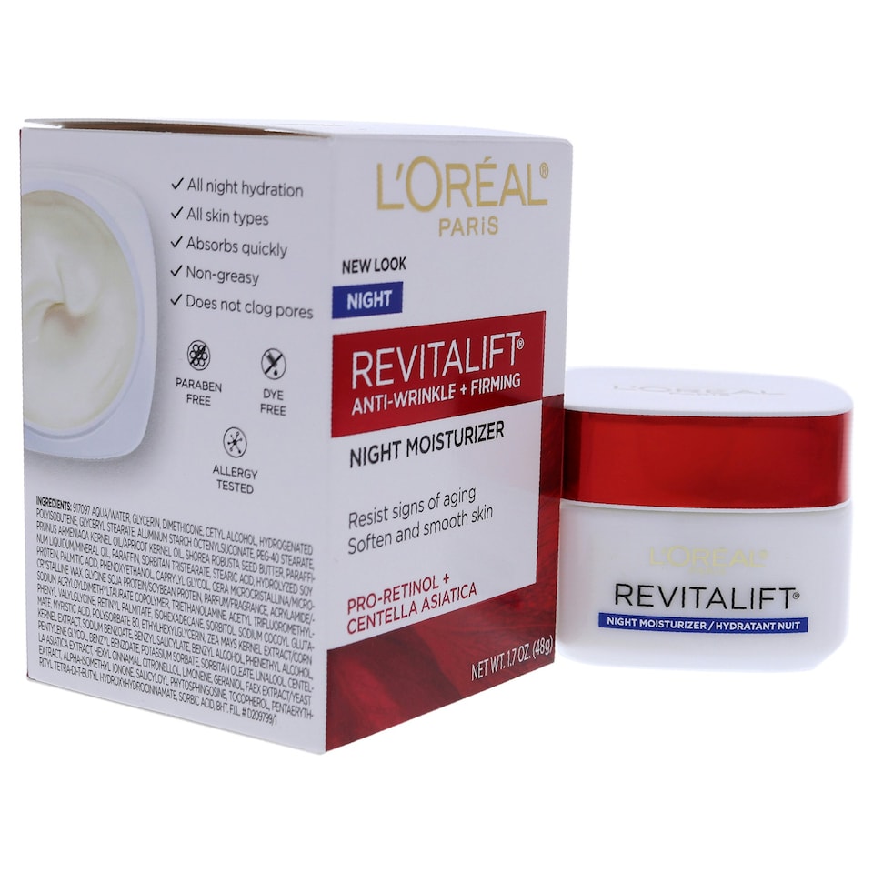 image 1 of Revitalift Anti-Wrinkle and Firming Night Moisturizer by LOreal Professional for Unisex - 1.7 oz Moisturizer