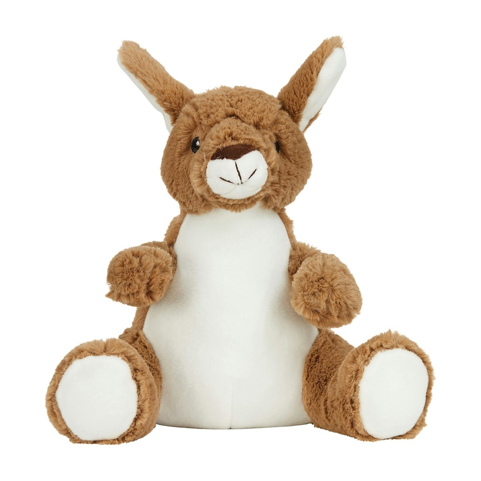 Mumbles Printme Kangaroo Plush Toy - Brown/White - 26cm