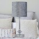 image 5 of First Choice Lighting Set of 2 Chrome Jewelled Table Lamp with Grey Crushed Velvet Shades Chrome | Grey