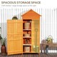 image 3 of Outsunny Wooden Garden Shed Outdoor Shelves Utility Tool Storage Cabinet Orange
