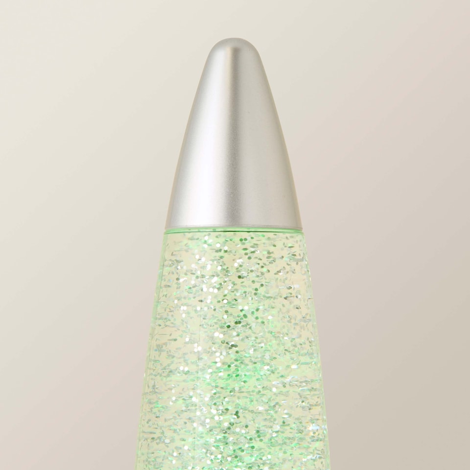 image 1 of ValueLights Rizzo Glitter lamp Illuminated Decoration & Integrated Bulb | Silver