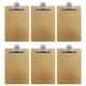 image 1 of Pack of 6 Janrax Foolscap MDF Clipboard with Butterfly Clip (A4 Plus)