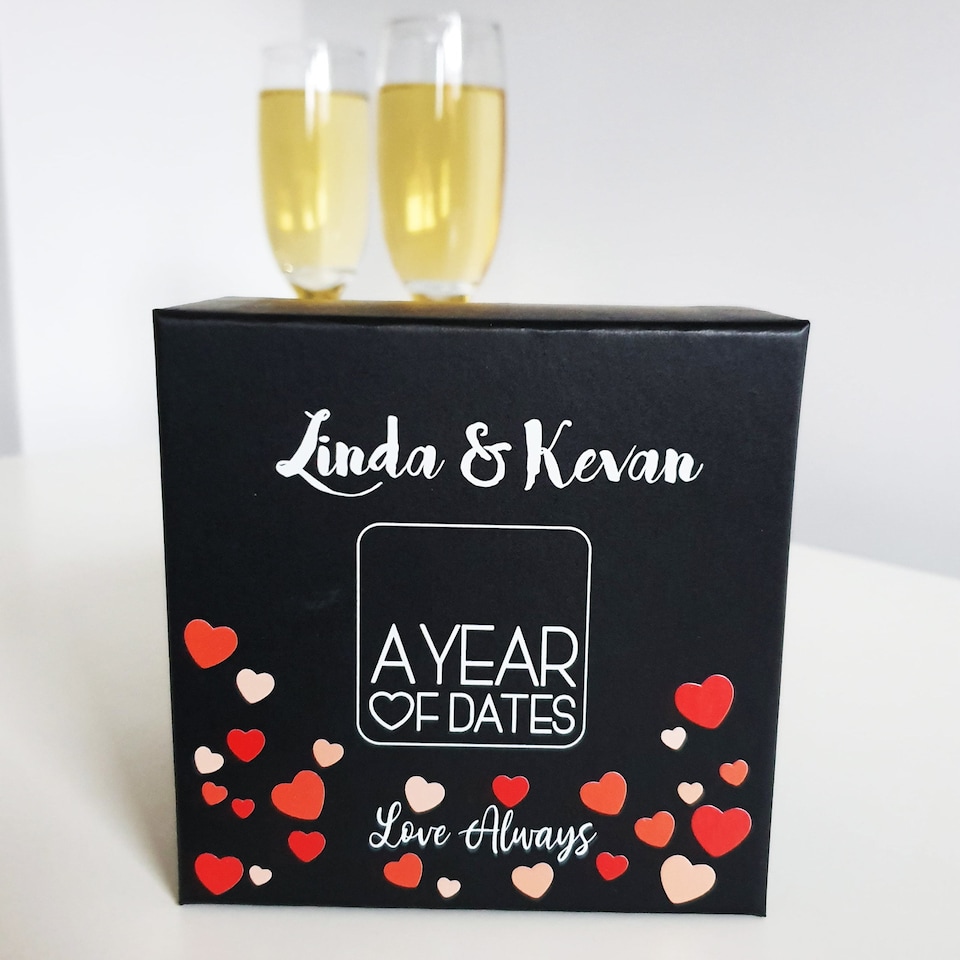 image 1 of Valentines Day gift for him - Personalised A Year of Dates