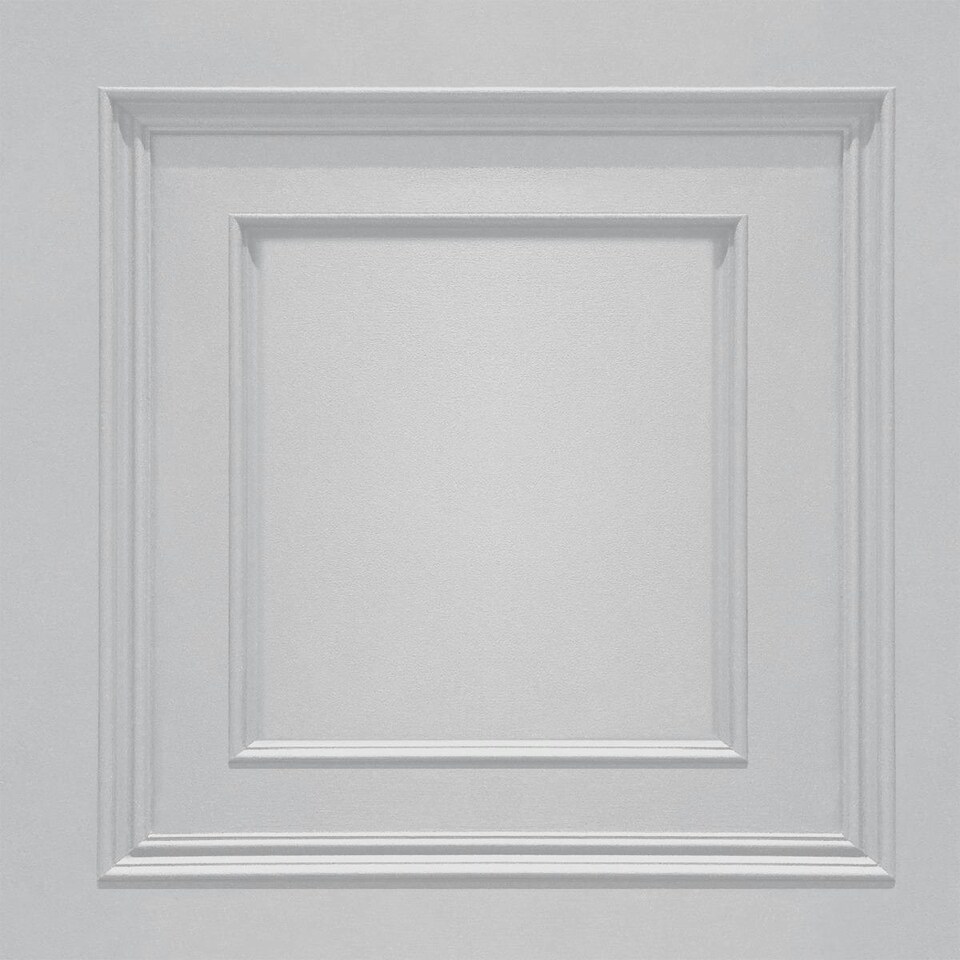 image 1 of Belgravia Amara Wood Panel Vinyl Textured Wallpaper - Dove Grey - 10m x 53cm | White