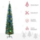 image 4 of HOMCOM 7.5ft Artificial Pencil Christmas Tree with Colourful Lights, Steel Base