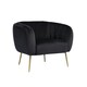 image 1 of Matilda Velvet Fabric Accent Chair - Black