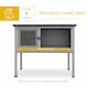 image 3 of PawHut Wooden Guinea Pig Hutch, Small Animal Cage w/ Tray & Roof, Grey