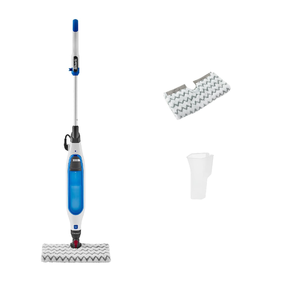 image 1 of Shark Klik n Flip Manual Steam Mop S6001UK White and Blue