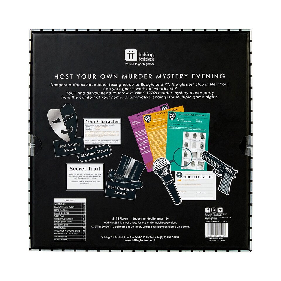 image 1 of Host Your Own Murder Mystery On The Dance Floor Party Game