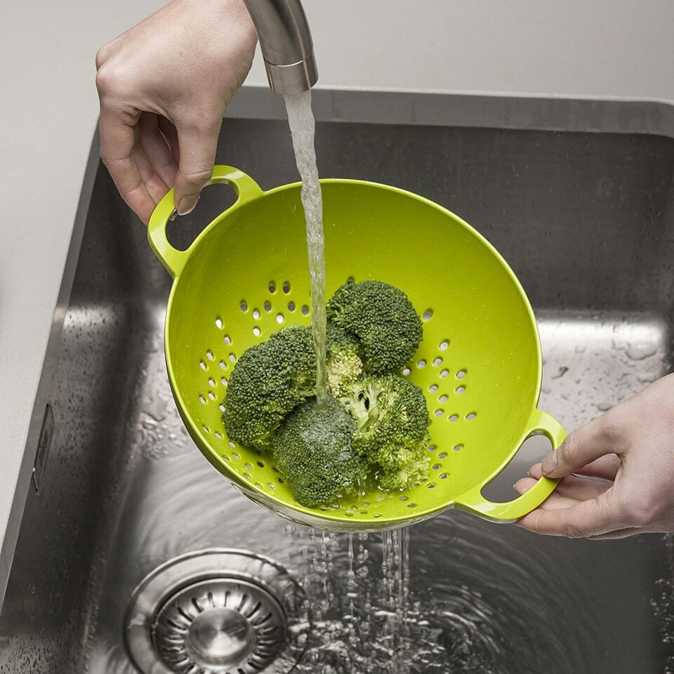 image 1 of Zeal Melamine Colander Strainer, Medium, 20cm, Lime