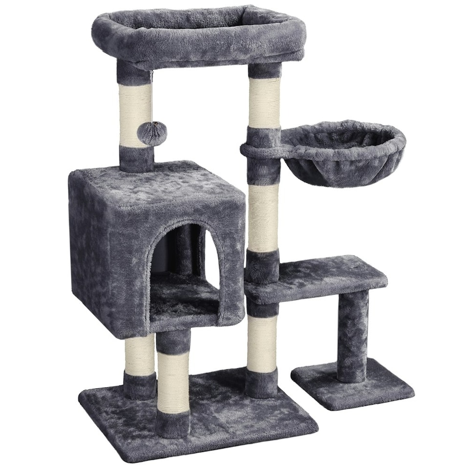 image 1 of Yaheetech 4-Level Cat Tree Condo with Perch Dark Grey