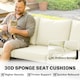 image 4 of Outsunny 3 Seater Rattan Garden Sofa with Cushioned Wide Seats | Brown | Brown | Three Seater