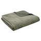 image 3 of Bianca Attica Velvet Embroidered Bedspread | Green | One Size