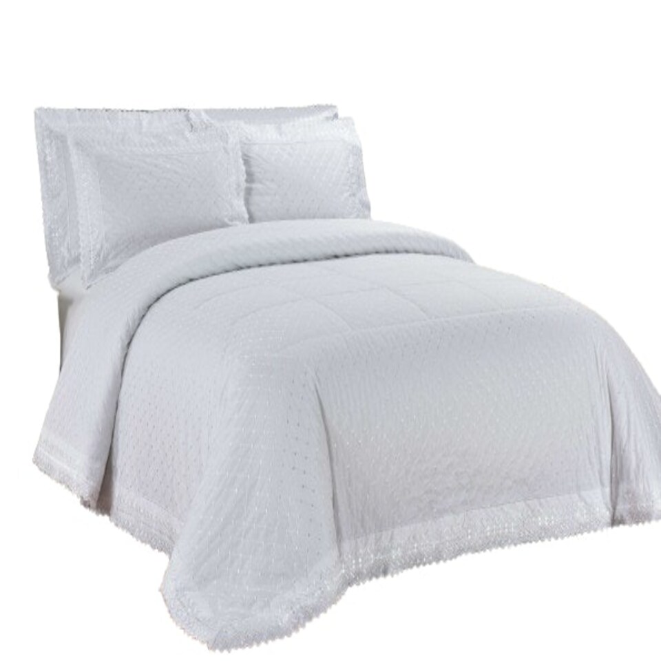 image 1 of Richmond Polycotton Luxury Duvet Cover Set With Pillowcase | White | King | 1
