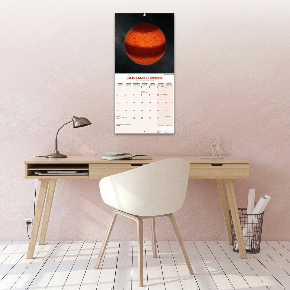image 1 of Space 2026 Calendar | Square Wall Calendar | Space Gift | Plastic Free Packaging | by Avonside Publishing