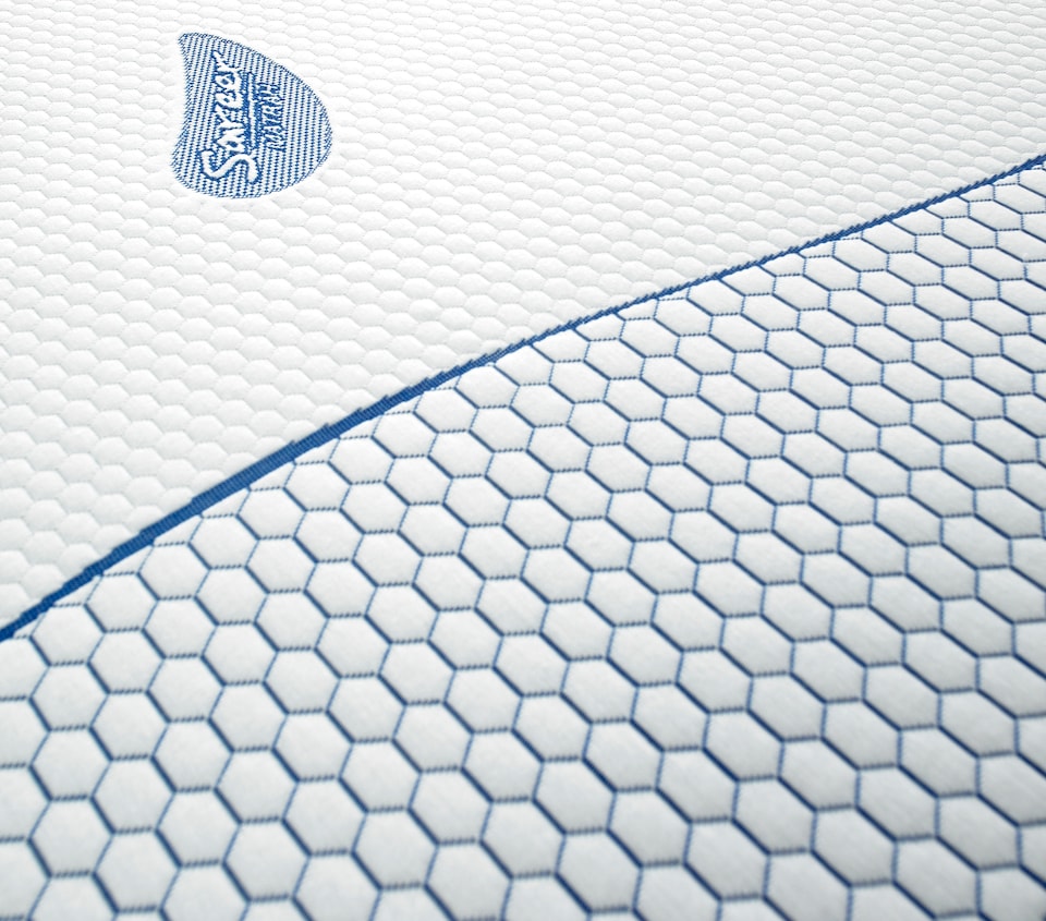 image 1 of Sareer 6 Inch Cool Blue Memory Foam Mattress 3FT | White | Single
