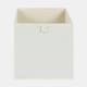 image 6 of OHS 2 Pack Folding Storage Cubes Soft Matte Velvet Collapsible Home Modern Storage Organiser Space Saving Square Ottoman Boxes Cream | Natural