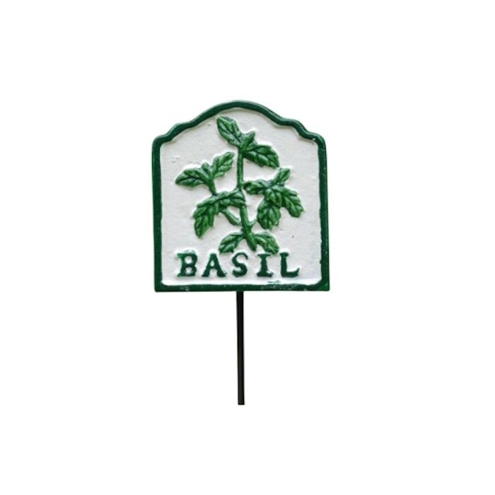 Gifts Direct 2 U Garden Stake Herb Marker Sign - Basil in White