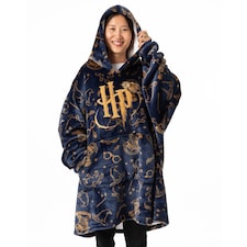 Harry Potter Womens/Ladies Embroidered Logo Blanket Hoodie | Blue | Blue | One Size | 1