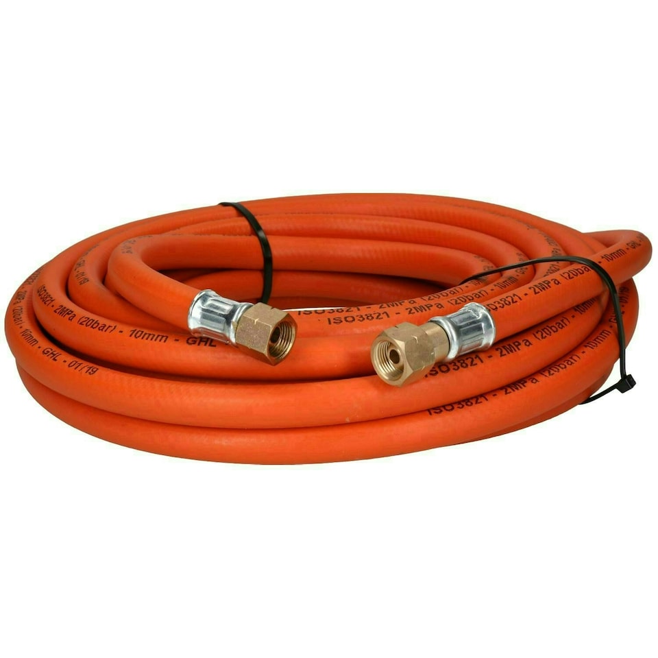 image 1 of Single Propane Fitted Rubber Hose Pipe Cutting & Welding 10M 3/8" BSP Gas