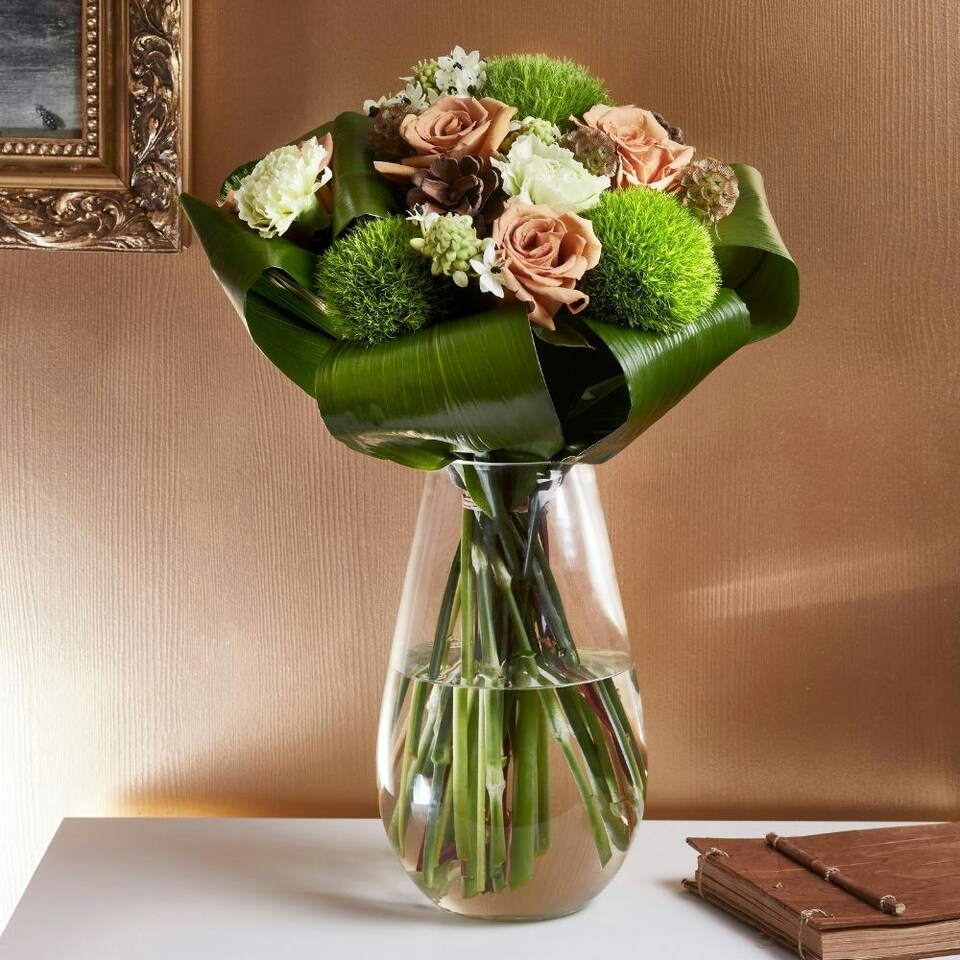 image 1 of Clear Glass Arden Flower Vase - H25cm