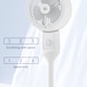 image 3 of HOMCOM 9 Pedestal Fan, 70 Oscillation 90 Vertical Tilt Oscillating Air Circulator with 3 Speeds, Standing Fan for Home Office, Bedroom, White