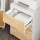 image 6 of SoBuy Mobile File Cabinet Printer Stand with 2 Drawers, White & Natural Wood, 17.7x17.7x23.2 inches, 19 kg - ASK06-WN