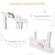 image 2 of PawHut Dog Gate Wide Stair Gate w/ Door Pressure Fit, 75-95W cm, White
