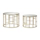 image 1 of Avantis Asymmetrical Frame Set Of 2 Tables Gold