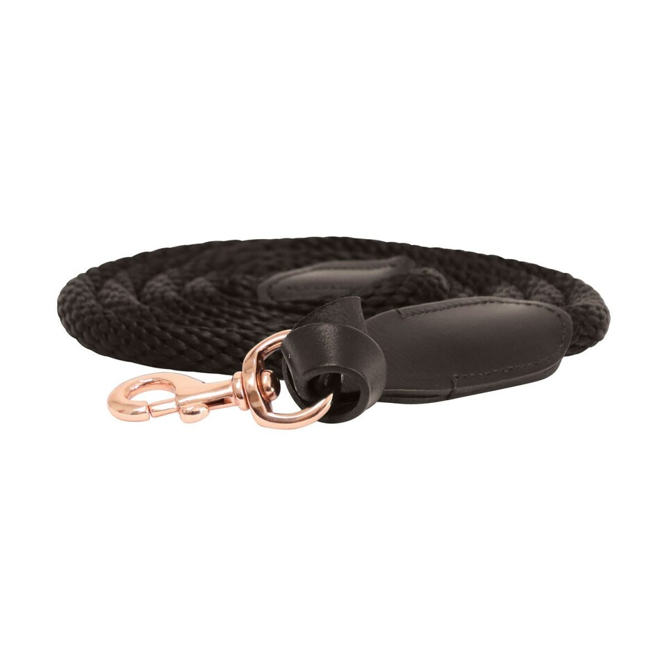 image 1 of Hy Rosciano Horse Leadrope - Brown/Rose Gold - One Size