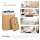 image 7 of Laundry Basket - washing hamper with lid, removable laundry bag, 2 handles | Brown | beige | 72 L | 1