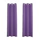 image 1 of Purple Blackout Curtains - Eyelet Thermal Curtain  - 66 x 72 Inch Drop - 2 Panel Purple