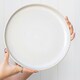 image 4 of Scandi Home Set of Four Stockholm 27cm Oatmeal Artisan Glaze Ceramic Dinner Plates Cream