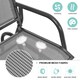 image 9 of COSTWAY Garden Glider Chair Swing Rocking Chair Grey Grey